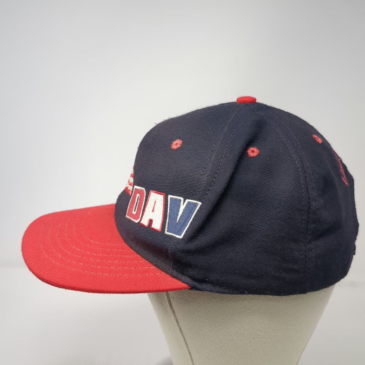 Getaway Sportswear Snapback Blue Hat One Size DAV Life Member Made in USA Flag