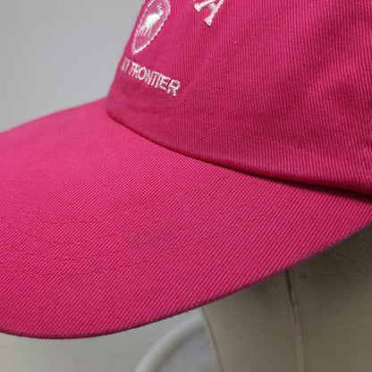 Prairie Mountain Alaska Last Frontier Pink One Size Baseball Cap Slideback Hat