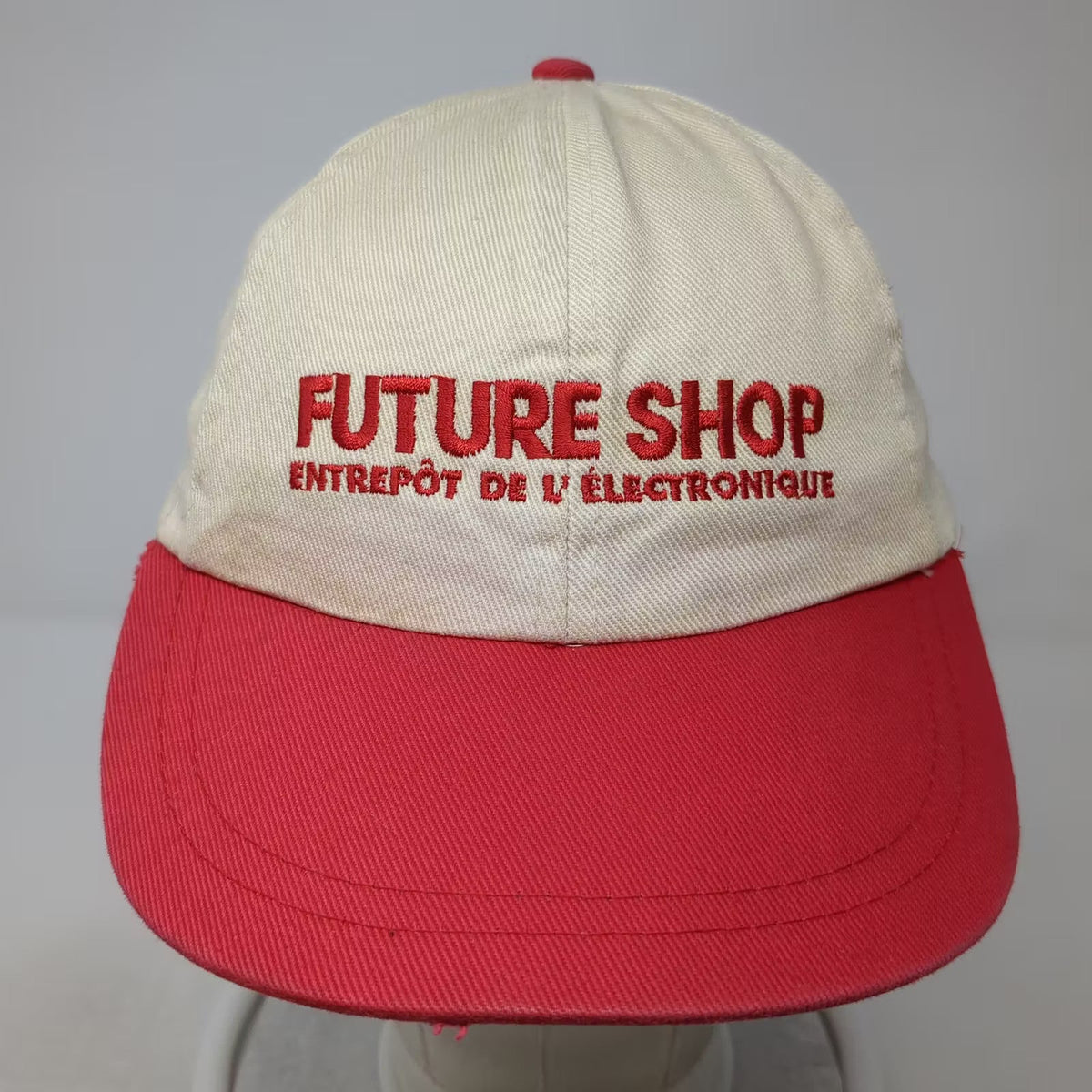 Future Shop Apple Computer Logo Electronics Beige Red Cap Hat Macintosh Vintage