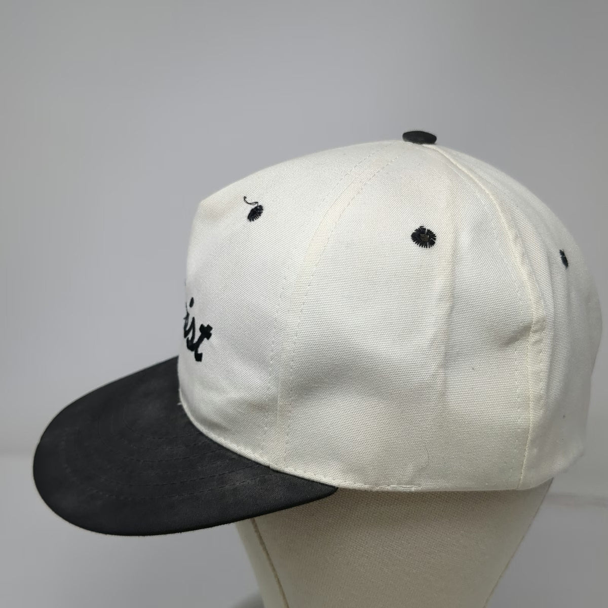 Titleist 5 Panel White Hat S Texace Golf Black Bill Green Underbrim USA Vintage