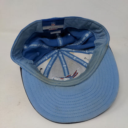 Reebok Men's Fitted Flat Bill Hat Blue Tennessee Titans Embroidered 100% Wool