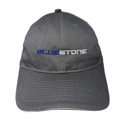 Blue Stone Strapback Hat Gray One Size Adjustable Embroidered Port & Company
