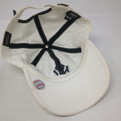 '47 New York Yankees MLB Baseball Cap White One Size Adjustable Cotton NY Hat