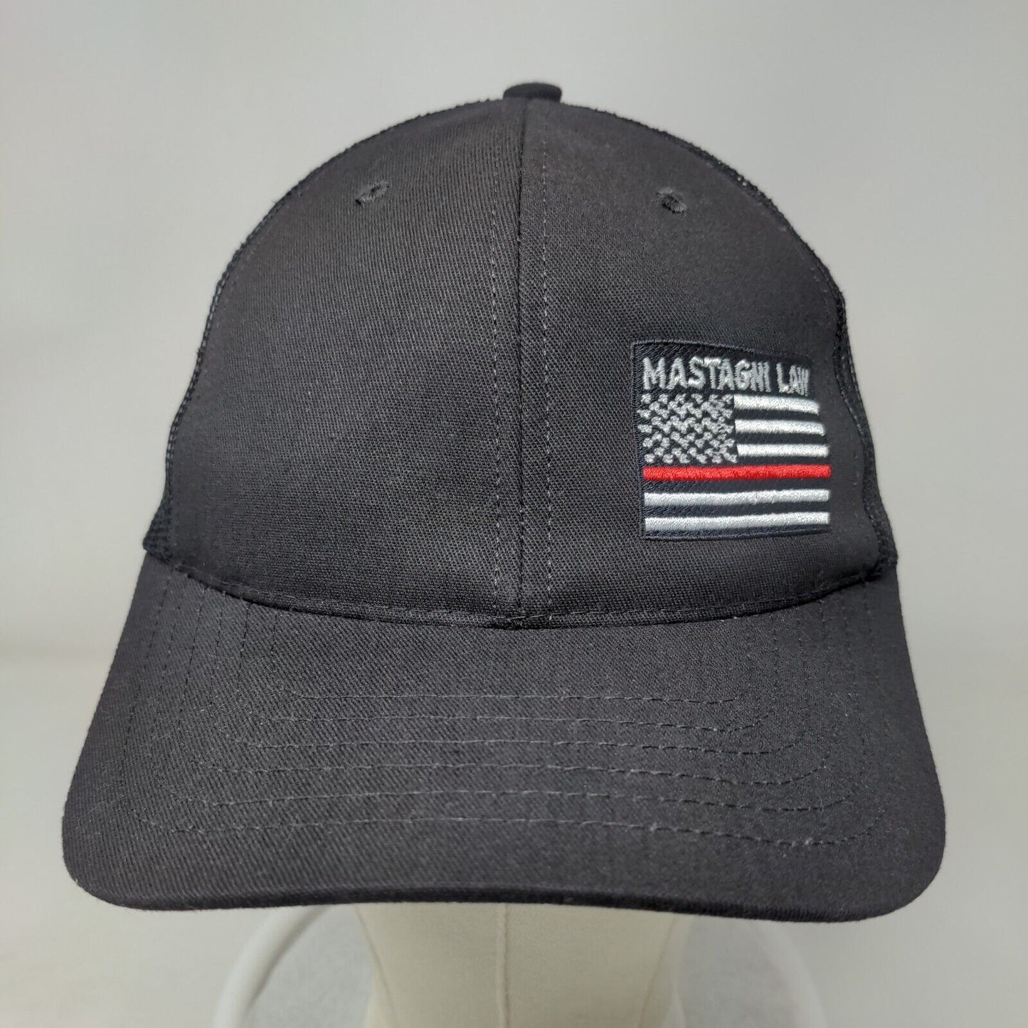 Mastagni Law Snapback Trucker Hat Black One Size Patriotic Mesh Back Classic Cap
