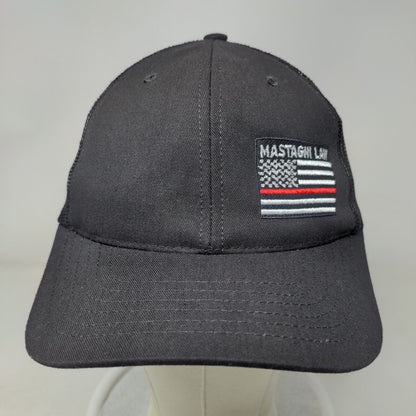 Mastagni Law Snapback Trucker Hat Black One Size Patriotic Mesh Back Classic Cap