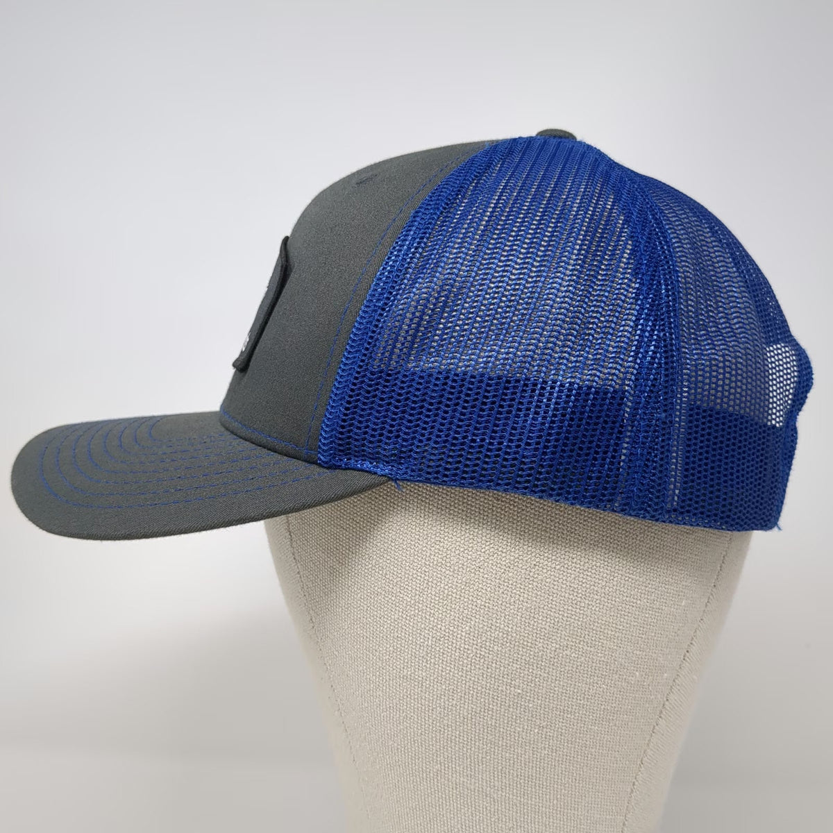 Richardson Trucker Hat Gray Blue One Size Assisting Hands Home Care Mesh Back