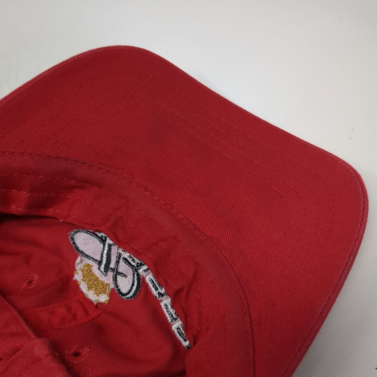 Budweiser Baseball Cap Red One Size Script B Crown Logo Cotton Slideback Hat