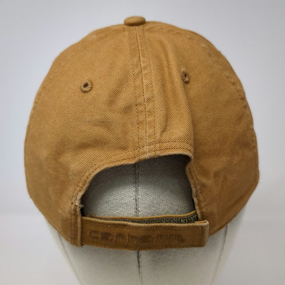 Carhartt Baseball Cap Brown One Size Leather Logo Patch Adjustable Strap Hat