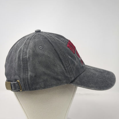 DK CAPS Gray Red Baseball Cap One Size Ft Myers Beach Florida Washed Slideback