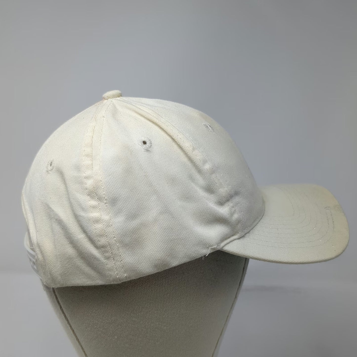 Logo Athletic Snapback Hat White OS Green Underbrim Side Graphic Blank Cotton