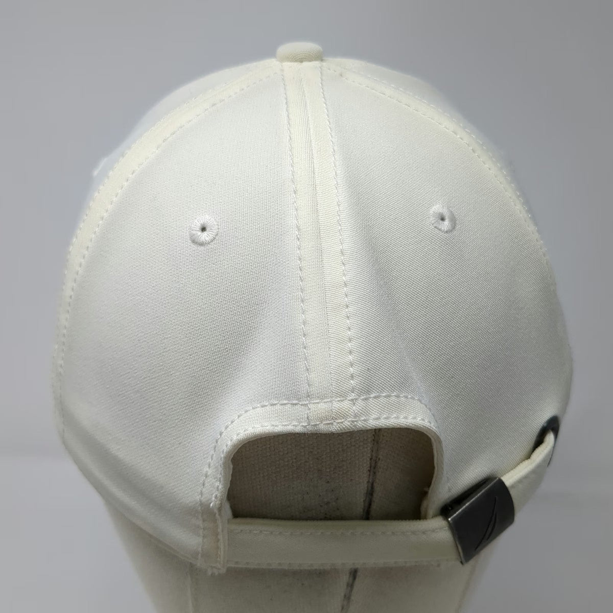 Nautica Baseball Cap White One Size Sail Logo Blue Side Bill Logo Adjustable Hat