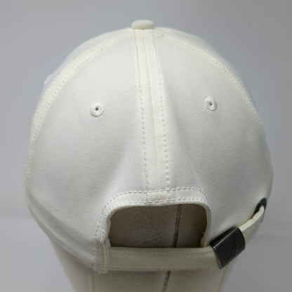 Nautica Baseball Cap White One Size Sail Logo Blue Side Bill Logo Adjustable Hat
