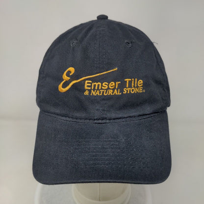 Emser Tile & Natural Stone Slideback Hat Black OSFM Embroidered Otto