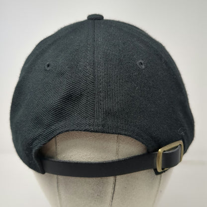 Disneyland Resort Baseball Cap Black One Size Brown Suede Brim Metal Plate Hat