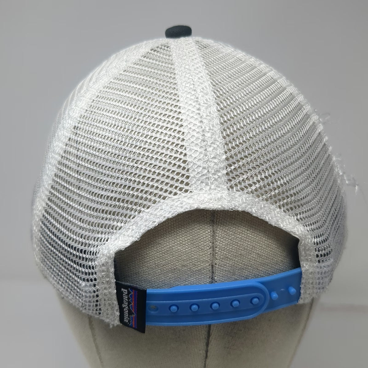 Patagonia Trucker Hat Gray White One Size Snapback Bison Buffalo Mesh Back