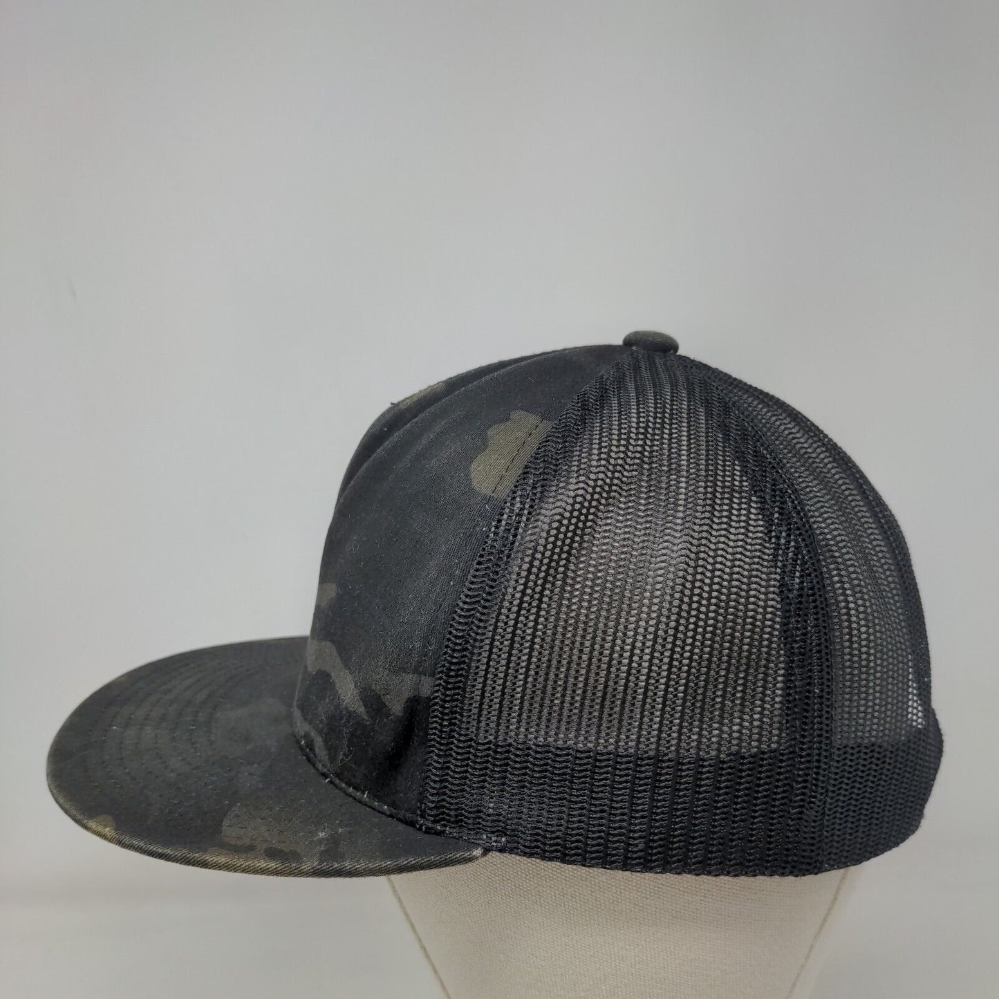 The Classics Yupoong Snapback Trucker Hat Camo One Size Mesh Back