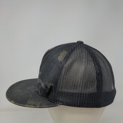The Classics Yupoong Snapback Trucker Hat Camo One Size Mesh Back