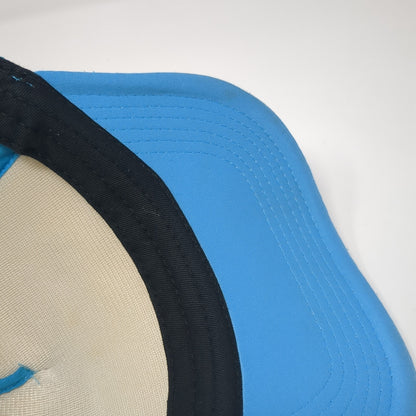 Thinking Cap Snapback Trucker Hat Blue One Size Mesh Back Stranger Things