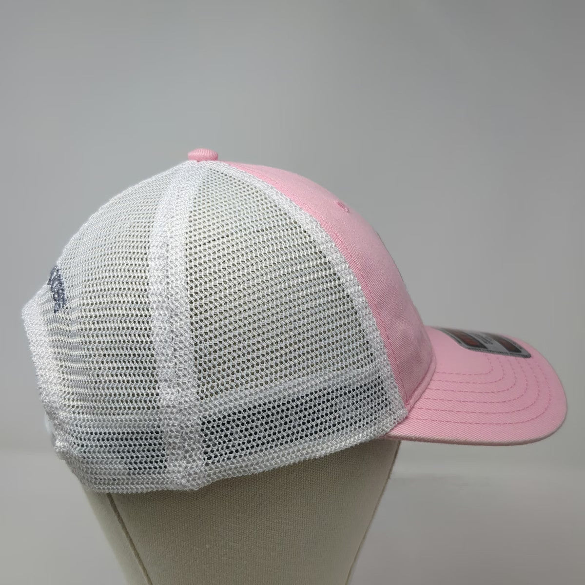 OTTO Trucker Hat Pink White One Size Mesh Snapback Parker House PH Logo Cotton