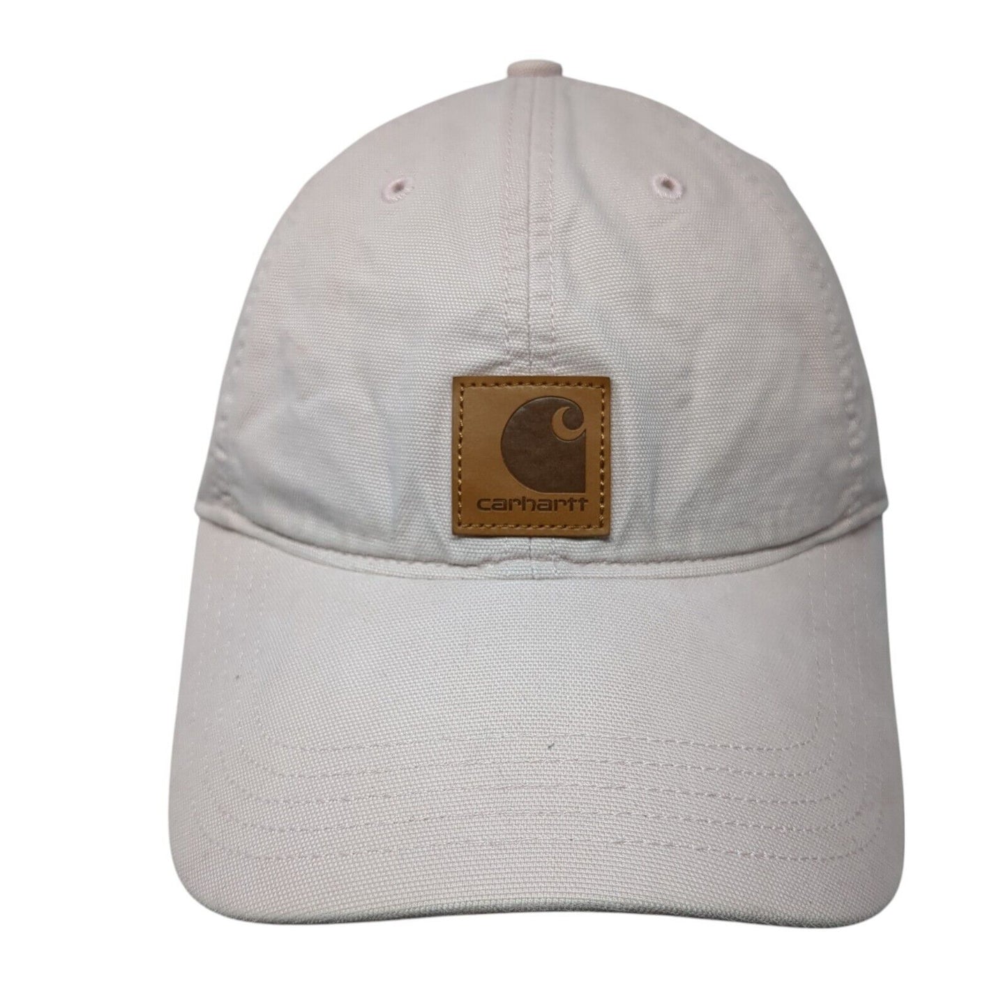 Carhartt Odessa Strapback Hat Pink One Size Adjustable Leather Patch