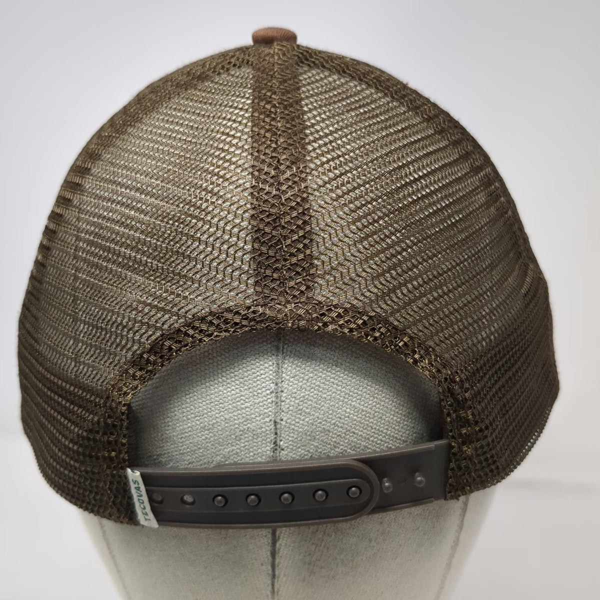 Tecovas Brown One Size Trucker Hat Mesh Snapback Hot Country Hits Logo Patch