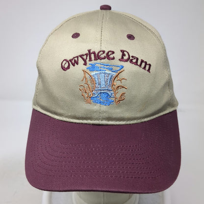 Otto Baseball Cap Beige Red One Size Owyhee Dam 75th Anniversary Strapback Hat