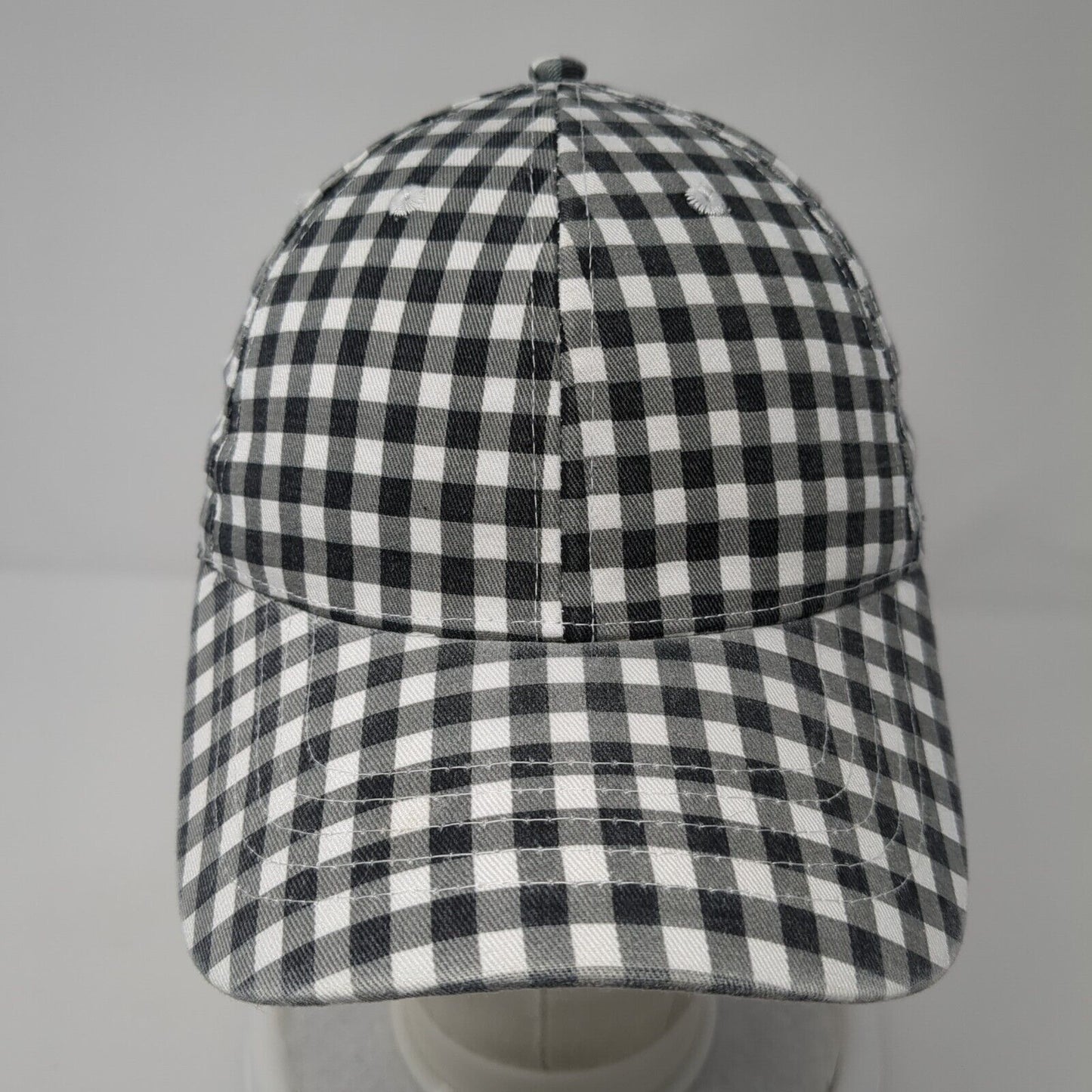 Unbranded Strapback Hat Multi One Size Adjustable Gingham Check Plaid