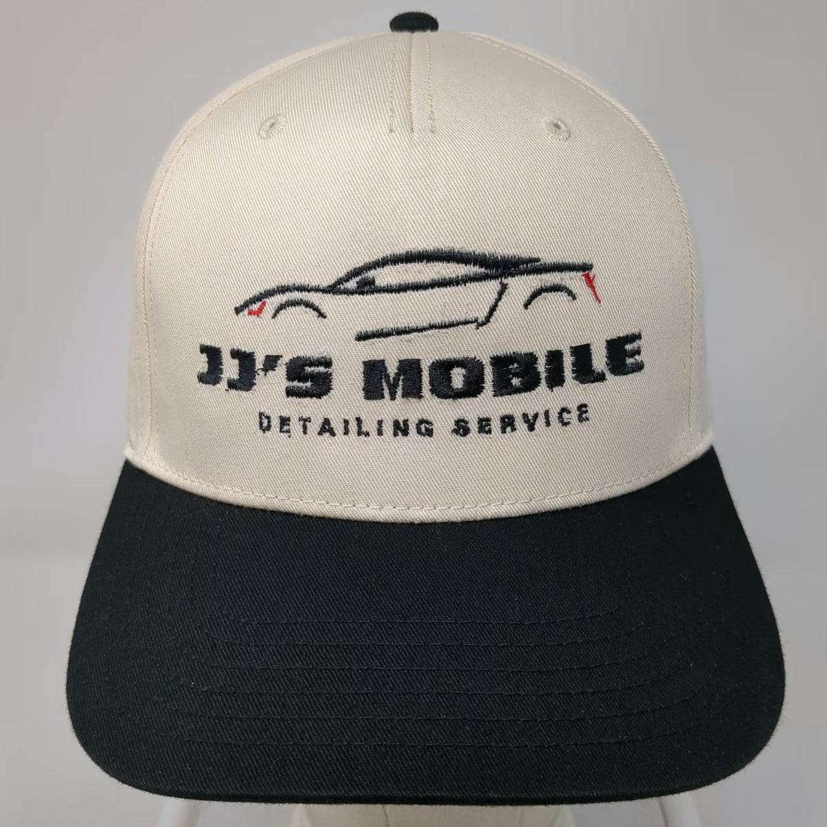 Otto 5 Panel Beige Black One Size JJ'S Mobile Detailing Service Snapback Hat