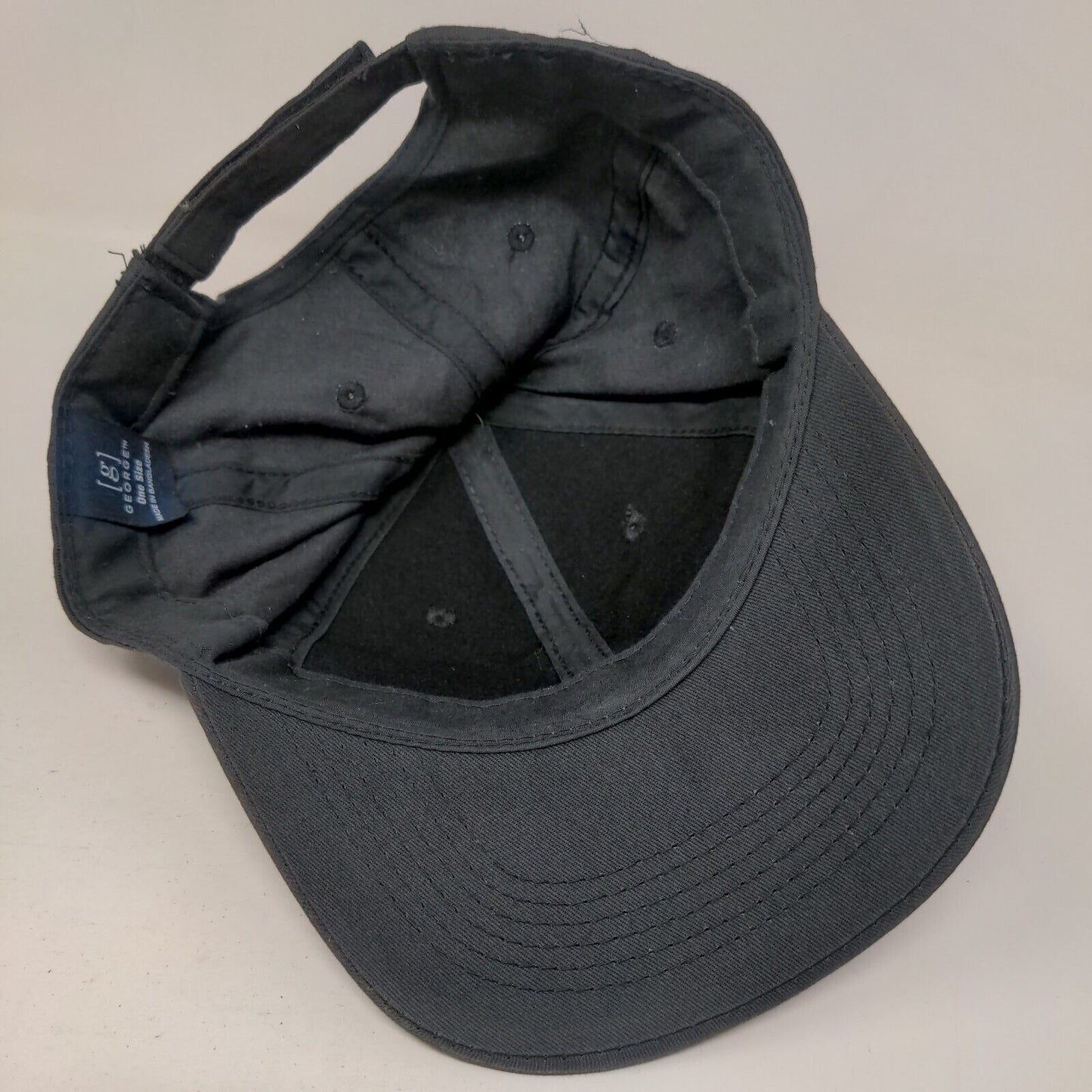 George Strapback Hat Gray One Size Adjustable Vent Holes 6 Panel Blank