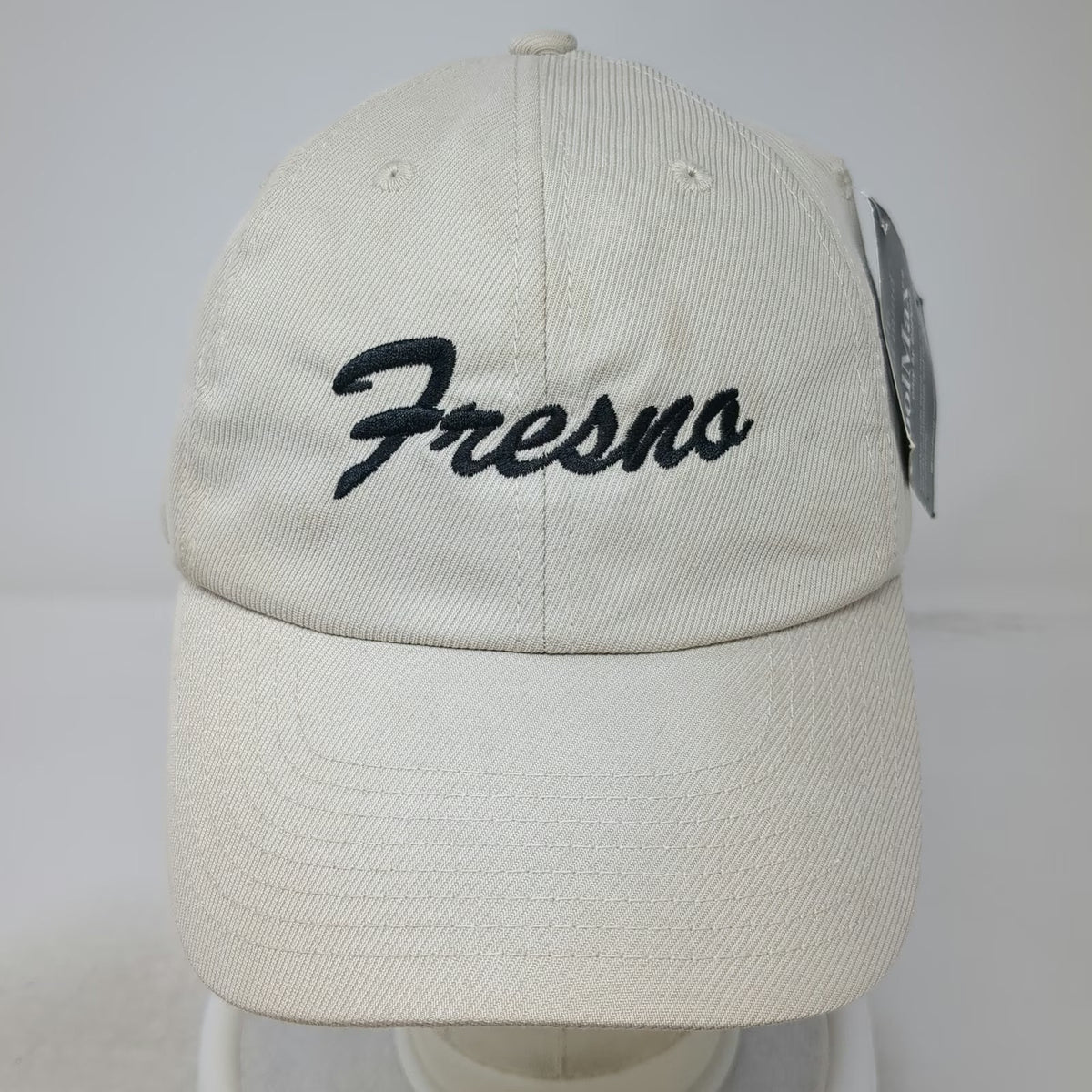 Ping Baseball Cap Beige Fresno Leather Strap CoolMax Script Logo Hat W/Tags