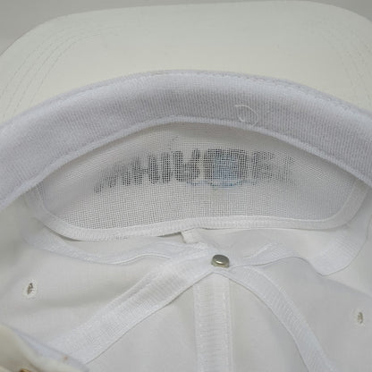 Sportcap 5 Panel White One Size Hat Rope Brim Whirljet Embroidered Strapback