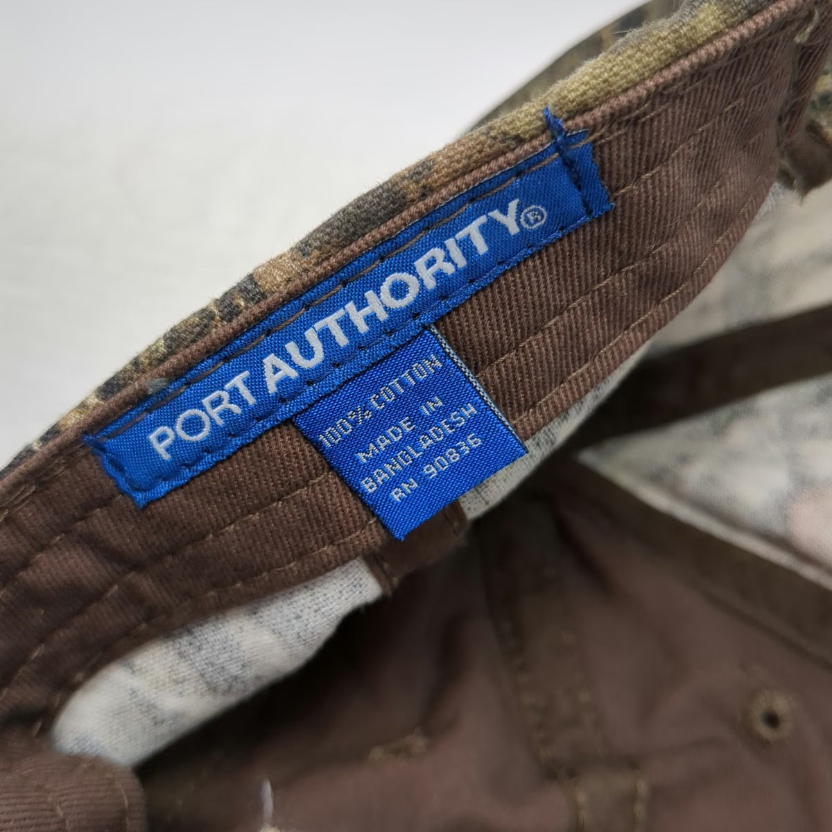 Port Authority Brown Camo Six Creeks Mercantile Longhorn Baseball Cap Hat OSFM