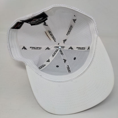 FA Fitted Trucker Hat Gray L/XL Mesh Back Vented Holes 6 Panel Pacific Headwear