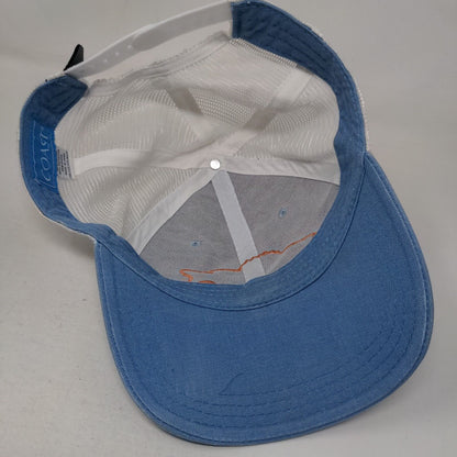 Coast Fish Snapback Mesh Back Trucker Hat Blue OSFM Colorblock