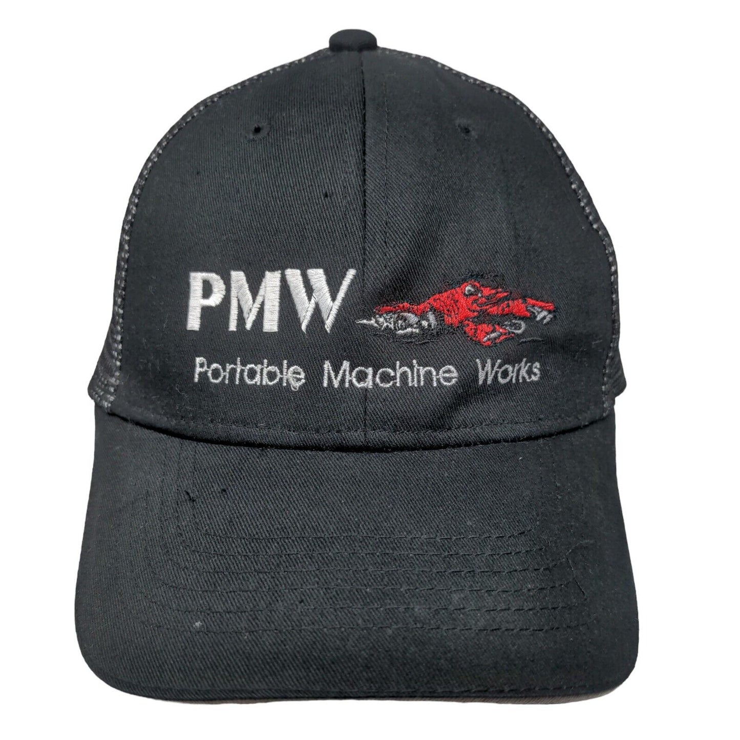 PMW Portable Machine Works Snapback Mesh Back Trucker Hat Black One Size