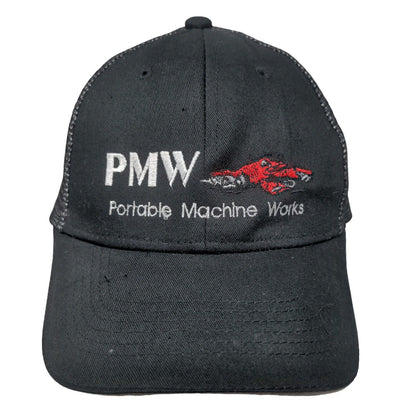 PMW Portable Machine Works Snapback Mesh Back Trucker Hat Black One Size