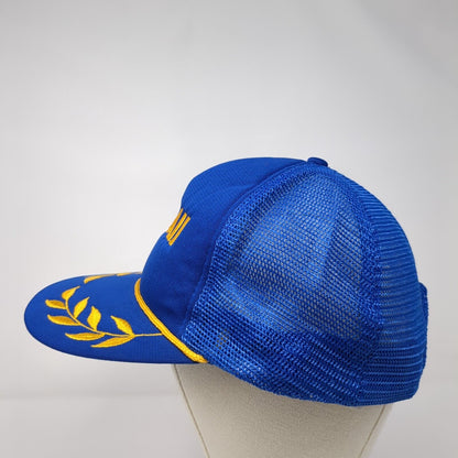 Hawaii Snapback Rope Trucker Hat Blue OSFA Mesh Back Solid Embroidered