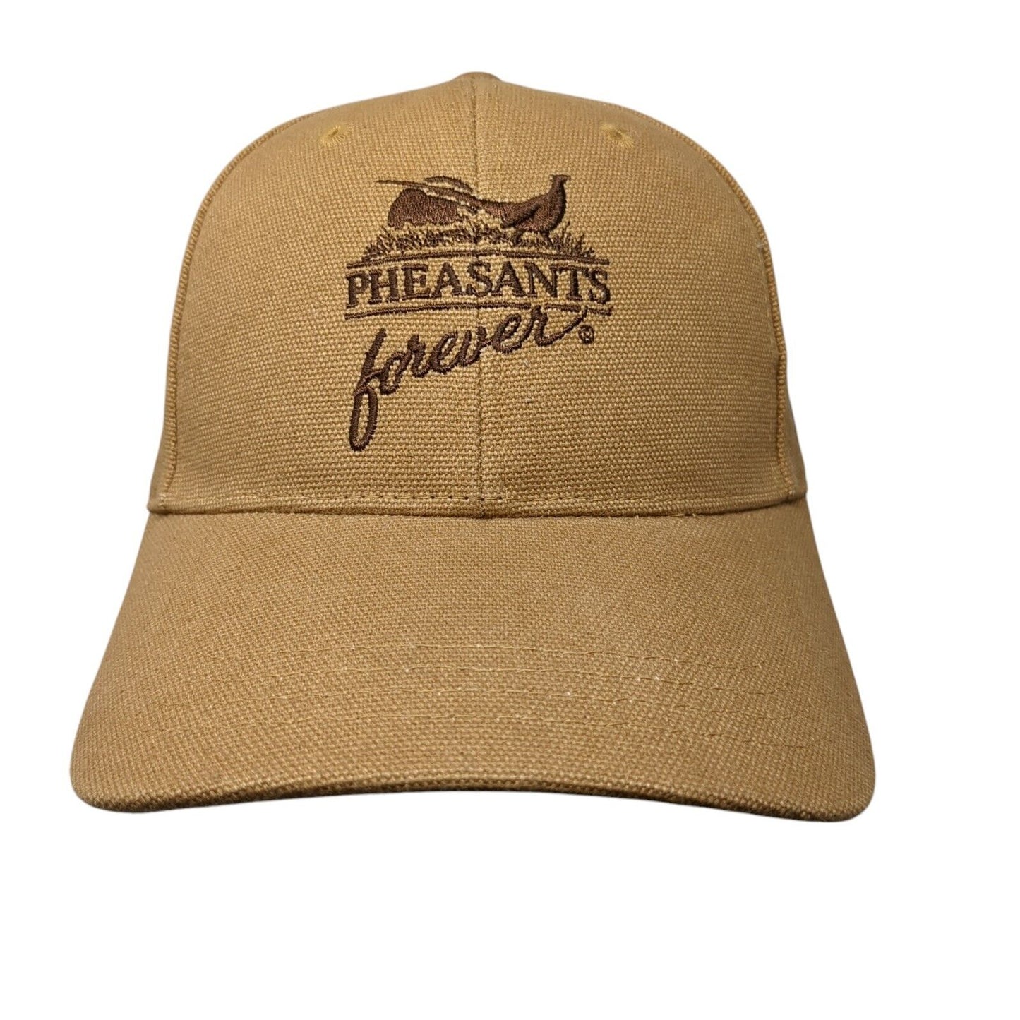 Pheasants Forever Rooster Booster Snapback Hat Tan OS Adjustable Embroidered