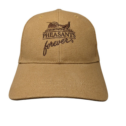 Pheasants Forever Rooster Booster Snapback Hat Tan OS Adjustable Embroidered