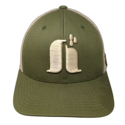 Yupoong Trucker Hat Green Beige One Size Hacienda Alsacia Starbucks Coffee Farm