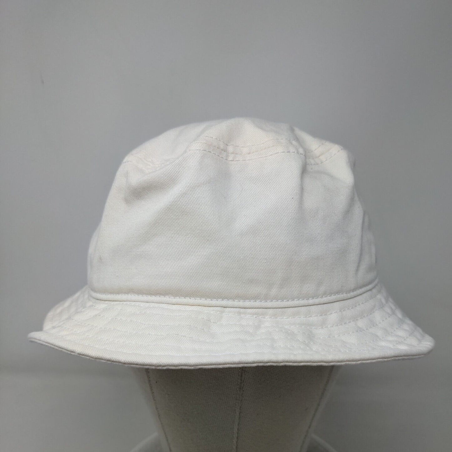 Adidas Bucket Hat Cream One Size Embroidered Logo Climalite Lightweight Cotton