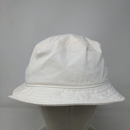 Adidas Bucket Hat Cream One Size Embroidered Logo Climalite Lightweight Cotton