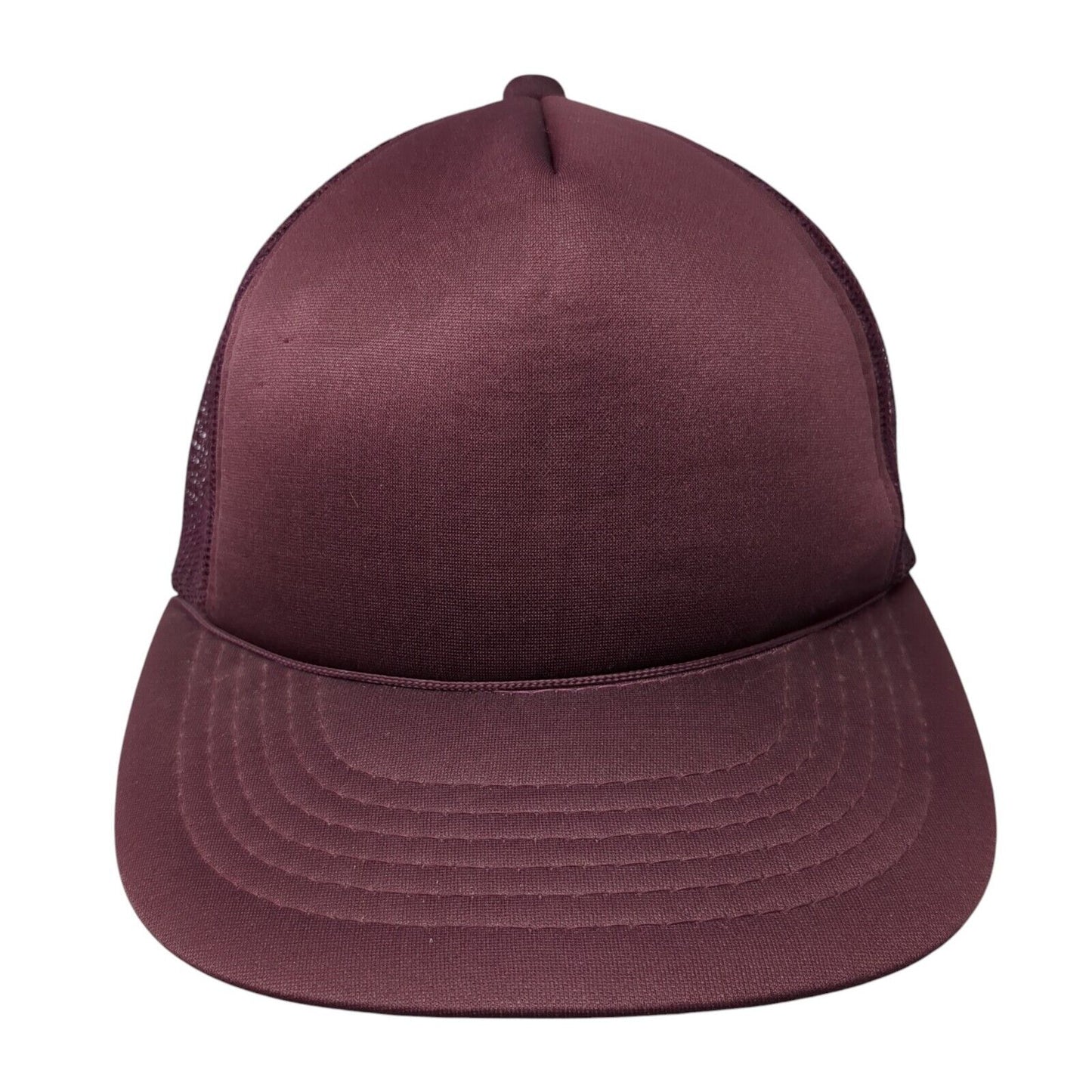 Young An Snapback Mesh Back Rope Trucker Hat Red One Size Adjustable