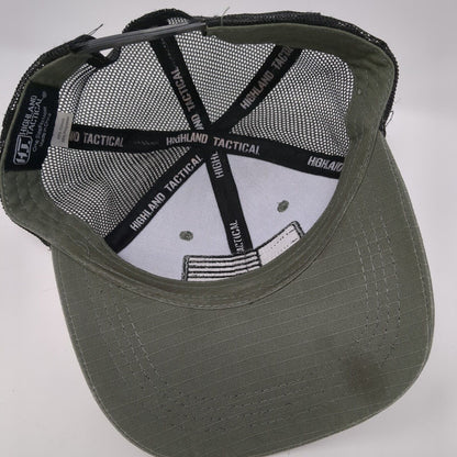 American Flag Mesh Back Trucker Hat Gray One Size Highland Tactical