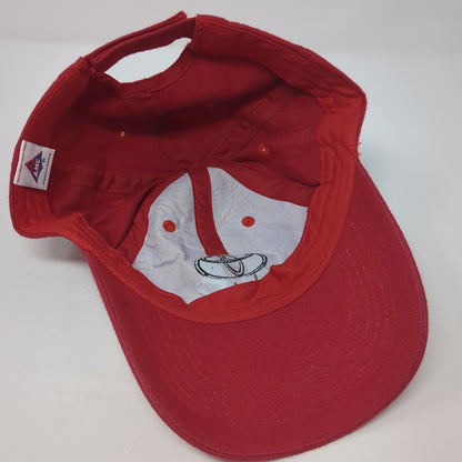 Toyota Strapback Baseball Cap Red One Size Adjustable Embroidered 6 Panel AMC