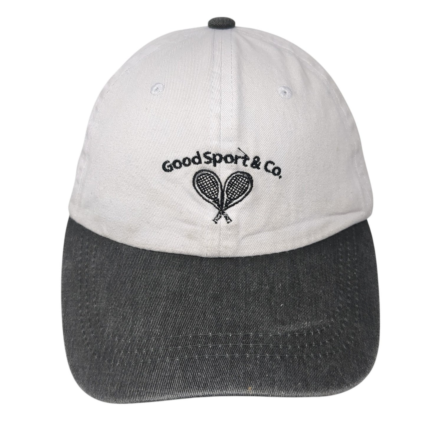 Good Sport & Co. Baseball Cap White One Size Adjustable Embroidered 6 Panel