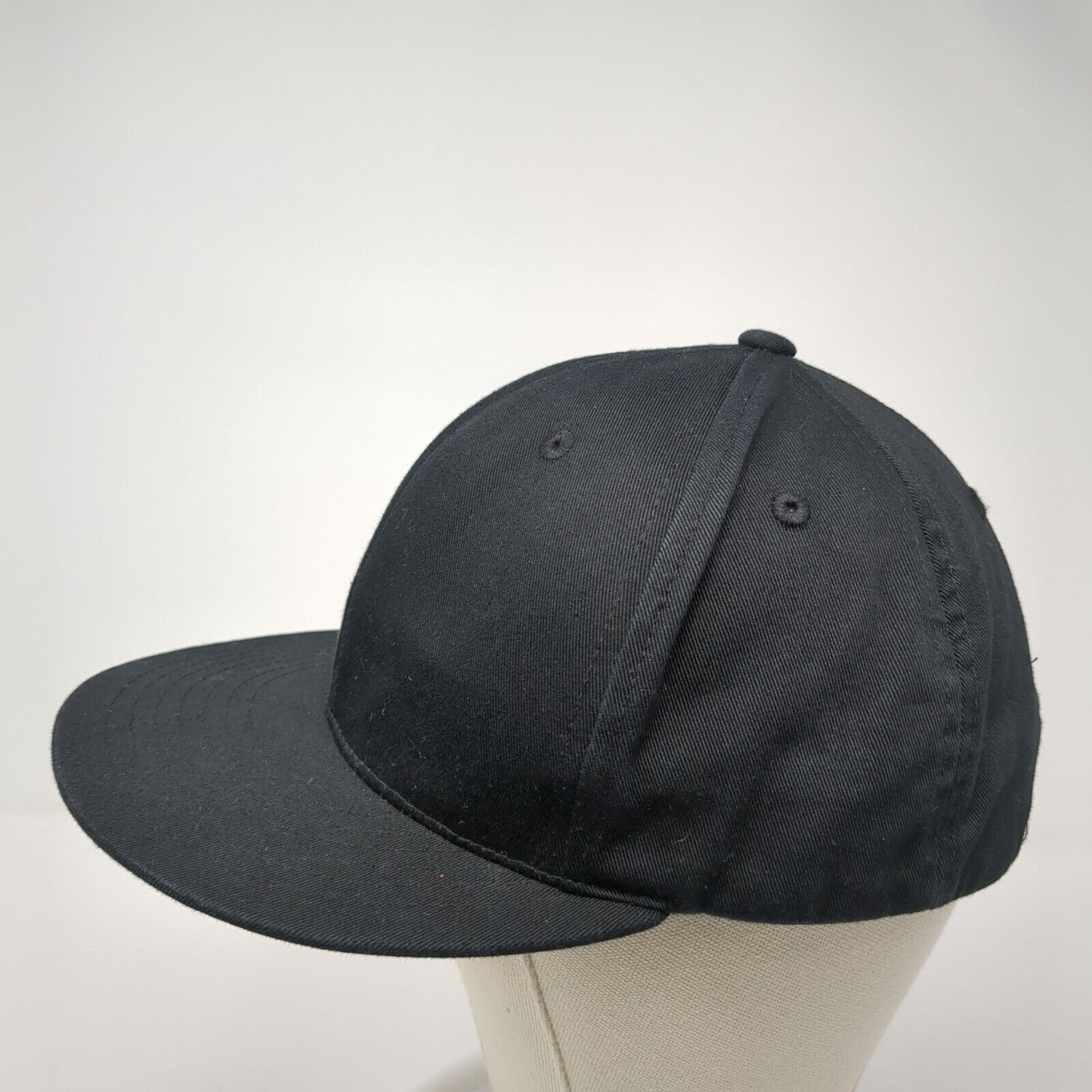 KB ETHOS Snapback Hat Black One Size Solid Adjustable Blank 6 Panel