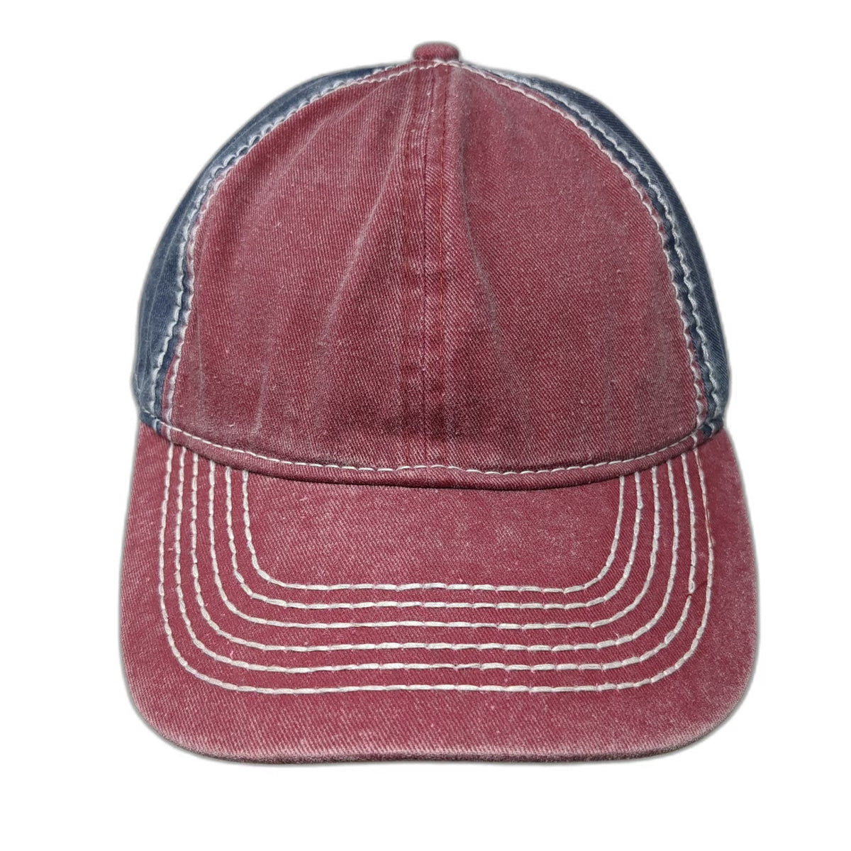 Pugs Baseball Cap Red Blue One Size Cotton Contrast Stitching Strapback Hat
