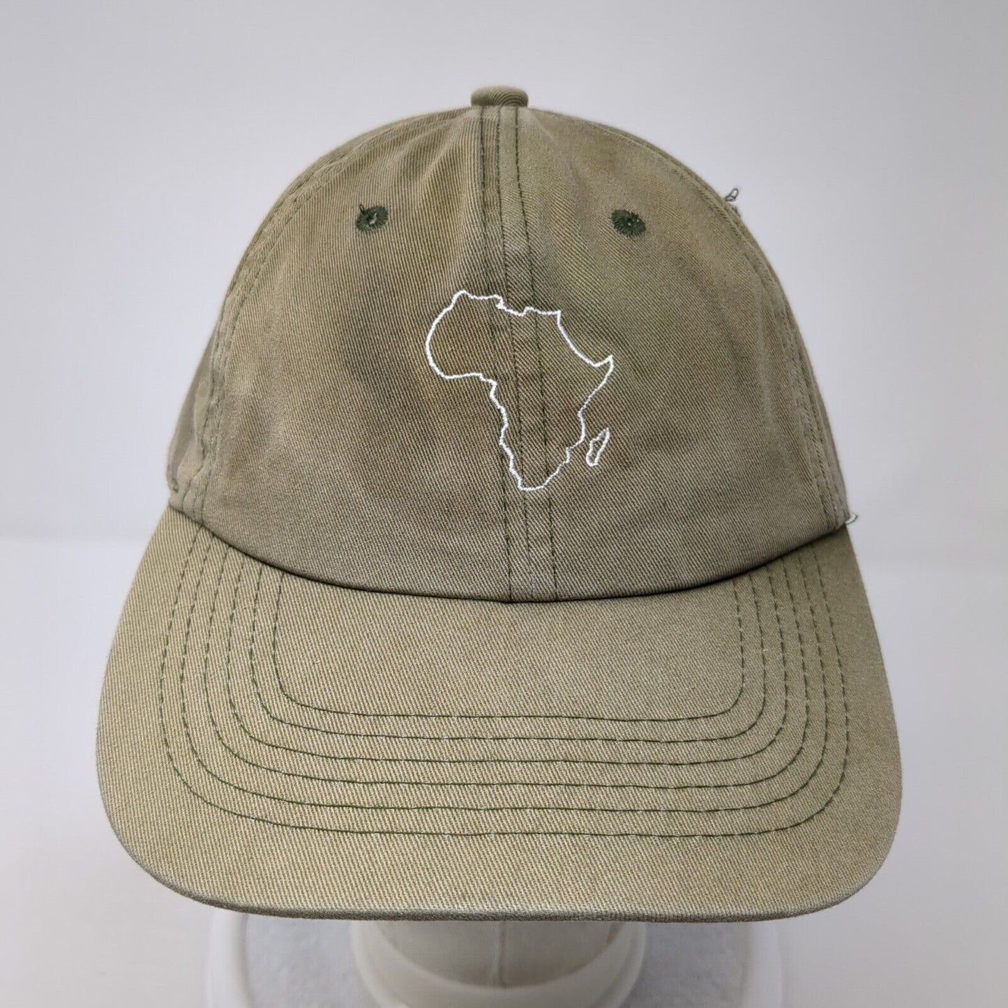 Africa Map Slideback Baseball Cap Brown One Size Adjustable Embroidered Eckos