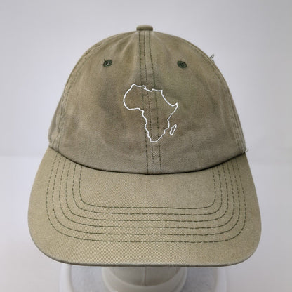 Africa Map Slideback Baseball Cap Brown One Size Adjustable Embroidered Eckos